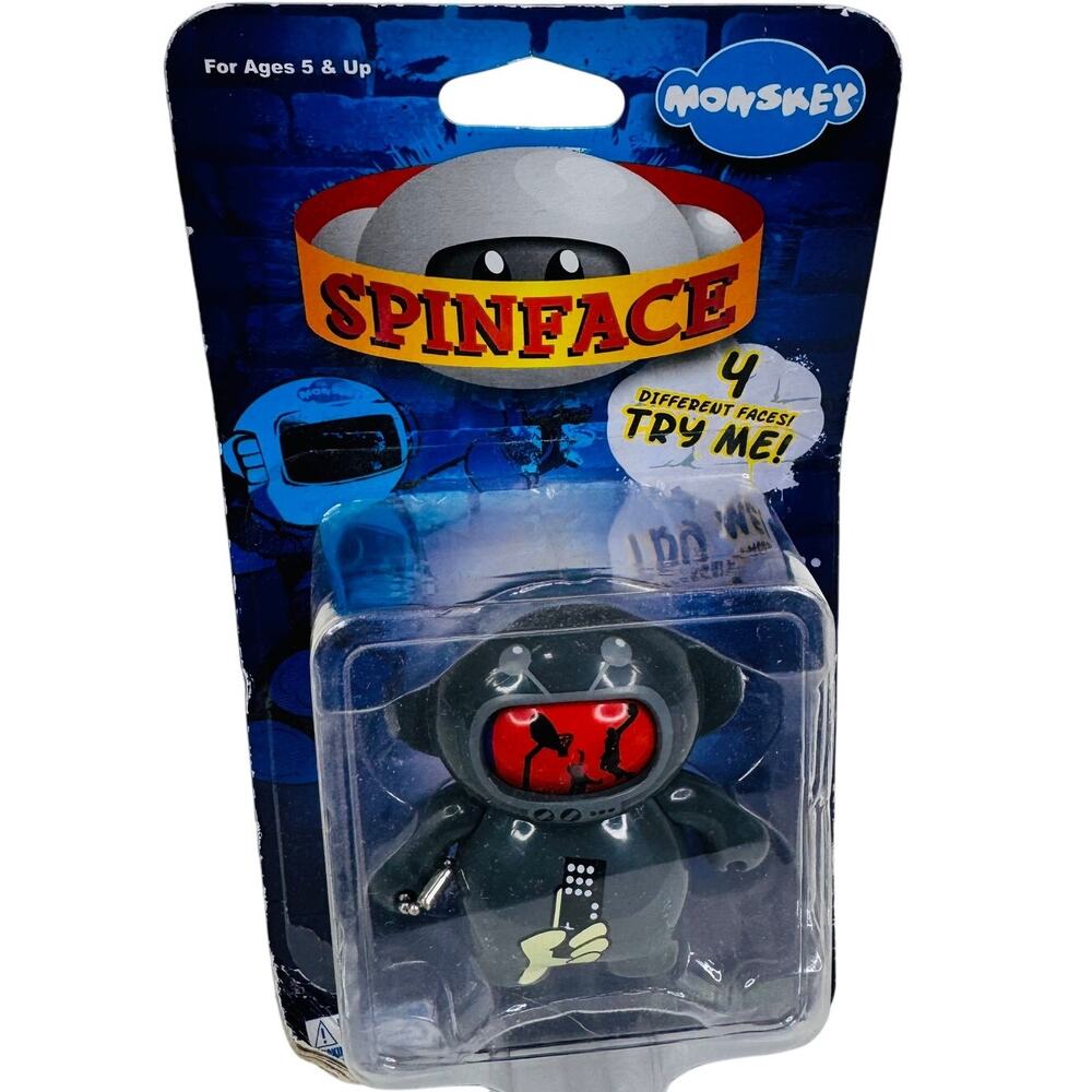 5 for $25| Bigatron Monskey Spin Face Gray Monster‎ Keychain Urban Figure 2.5"